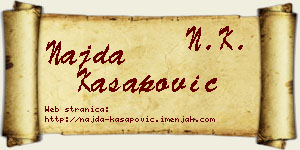 Najda Kasapović vizit kartica